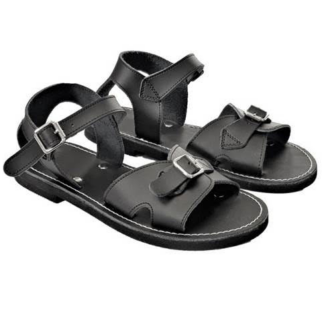 BLACK ROMAN SANDALS