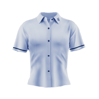 Mags Uniform Yr13 Blouse SS Blue/Navy